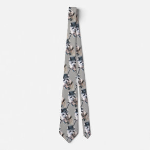 Fun Watercolor Dressed Up Racoon Tie