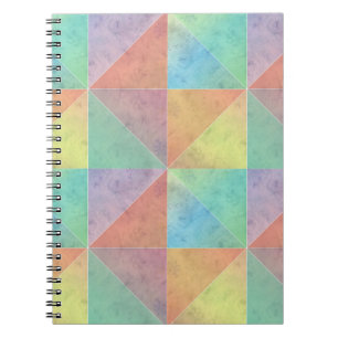 Fun Watercolor Geometric Art Triangles Notebook