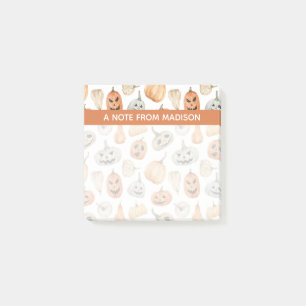 Fun Watercolor Pumpkin Pattern Post-it Notes