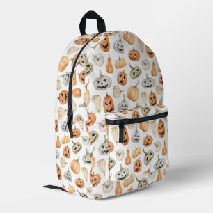 Fun Watercolor Pumpkin Pattern Printed Backpack