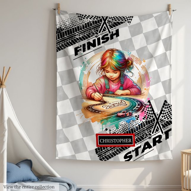 Fun Watercolor Racing Sport Car Blanket Gift (Fun Watercolor Racing Sport Car Blanket Gift)