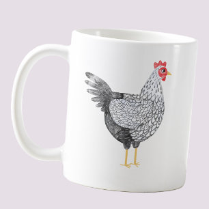 Fun Watercolor Wyandotte Chicken Coffee Mug