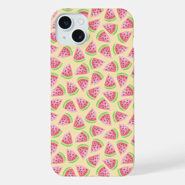 Fun Watermelon Patterned iPhone Case (Back)