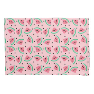 Fun Watermelon Slice Pattern Summer Vibes Pillowcase