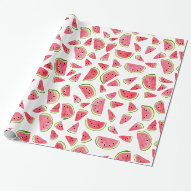 Fun watermelon wrapping paper (Unrolled)