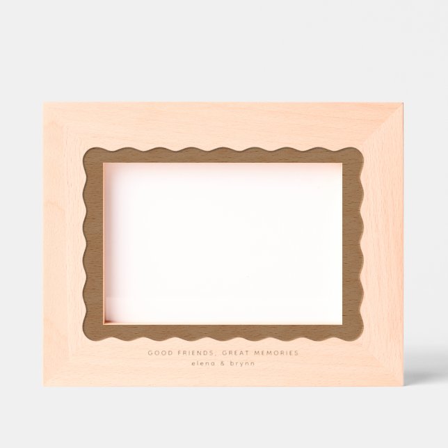 Fun wavy border simple modern minimal  etched frames (Front)
