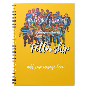 fun we are not a glum lot slogan notebook 26c