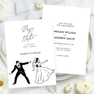 Fun wedding cute couple  save the date