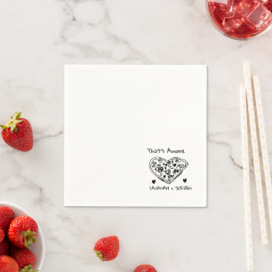 Fun Wedding ,Whimsical Font & Italian Vibes Napkin