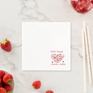 Fun Wedding ,Whimsical Font & Italian Vibes Napkin