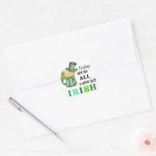 Fun Wee Bit Irish Square Stickers