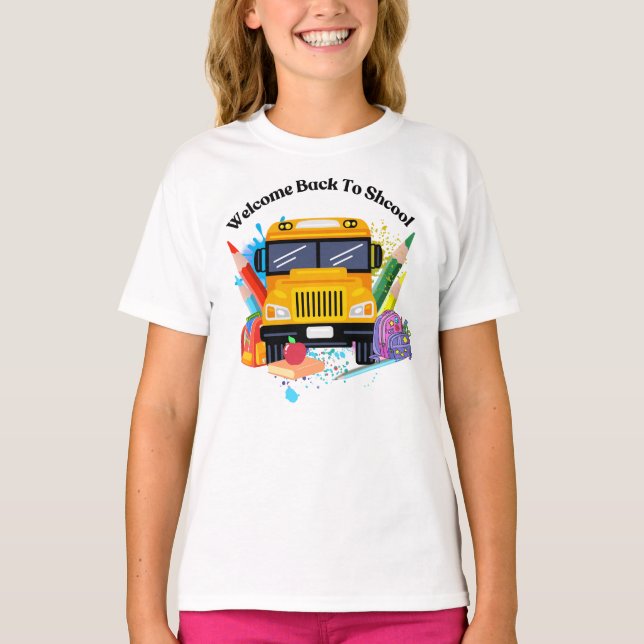 Fun Welcome Back to School Shirt – Cute & Colourfu (Front)