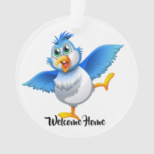 Fun Welcome Home Bluebird of Happiness Ornament