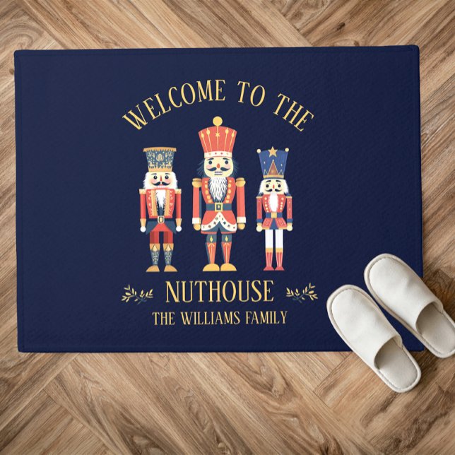 Fun Welcome to the Nuthouse Nutcracker Christmas Doormat (Creator Uploaded)