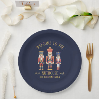 Fun Welcome to the Nuthouse Nutcracker Christmas Paper Plate