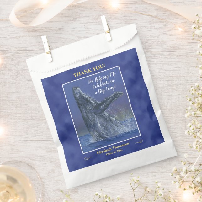 Fun Whale Graduation Party Favour Bags (Clipped)