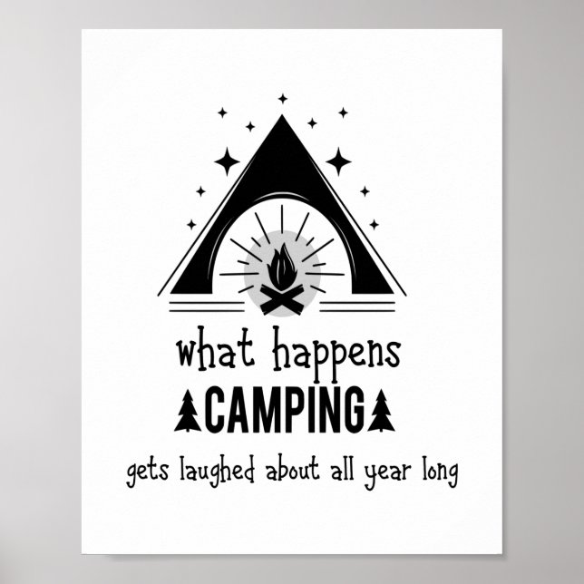 Fun What Happens Camping Gets Laughed About Poster (Front)