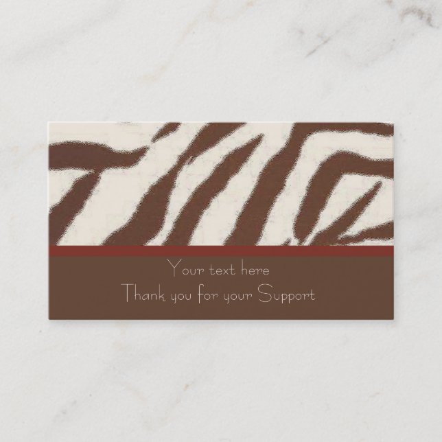 Fun & Whimsical animal print business cards (Front)