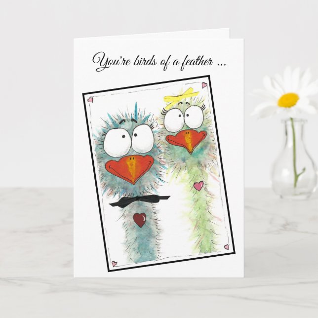 Fun Whimsical Anniversary Card (Small Plant)