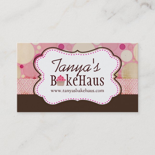 Fun Whimsical Macarons Business Cards (Front)