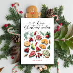 Fun Whimsical Red Green Christmas Baked Watercolor Holiday Card<br><div class="desc">Send warm holiday wishes with this adorable and whimsical Christmas card featuring a simple, yet festive watercolor design. It showcases colourful homemade baked goods cookies in red, green and orange, winter fruits, and a customisable modern handwritten script paired with clean, minimalist typography. The heartfelt message reads, "All you need is...</div>