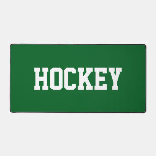 Fun White Text On Athletic Green Desk Mat