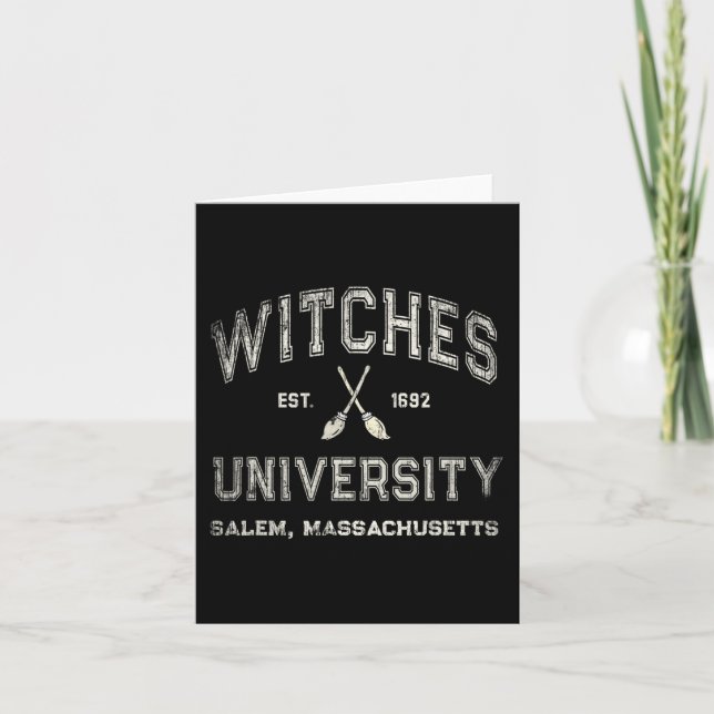 Fun Wiccan WITCHES UNIVERSITY Salem Massachusetts  Card (Front)