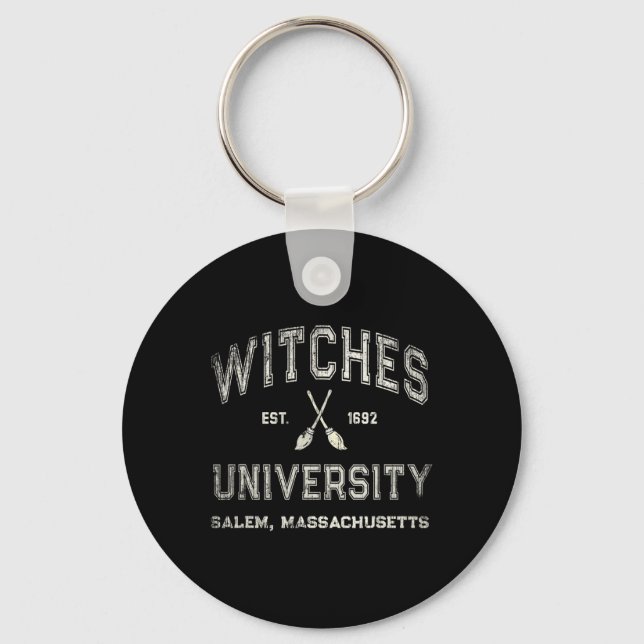 Fun Wiccan WITCHES UNIVERSITY Salem Massachusetts  Key Ring (Front)