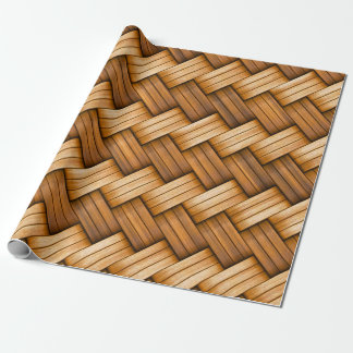 Fun Wicker Basket Weave Wrapping Paper