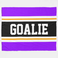 Fun Wide Bright Purple Black GOALIE Racing Stripes
