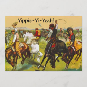 Fun Wild West Yippie Yi Yeah Party Invitation
