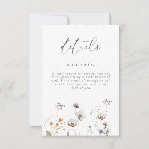 Fun Wildflowers Baby Shower Enclosure Card