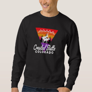 Fun Wildlife Nightlife Crested Butte Co Moose Moun Sweatshirt
