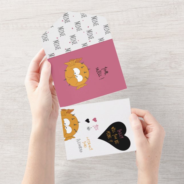 Fun Will You Be Mine? Puffer Love + Valentine Card (Tearaway)