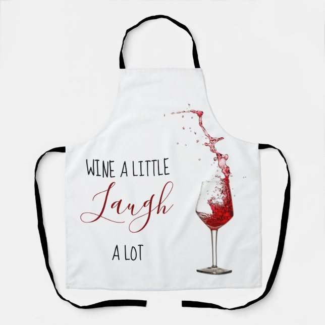 Fun Wine A Little Laugh Alot Apron (Front)