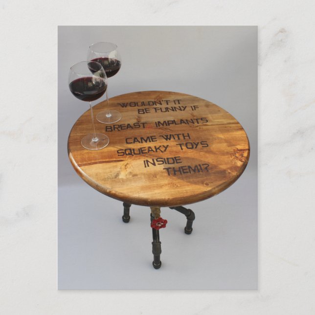 Fun Wine And Implants Postcard! Postcard (Front)