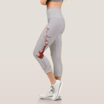 Fun Wine Lover Red White Glasses Splash Capri Leggings<br><div class="desc">This design may be personalised by choosing the customise option to add text or make other changes. If this product has the option to transfer the design to another item, please make sure to adjust the design to fit if needed. Contact me at colorflowcreations@gmail.com if you wish to have this...</div>