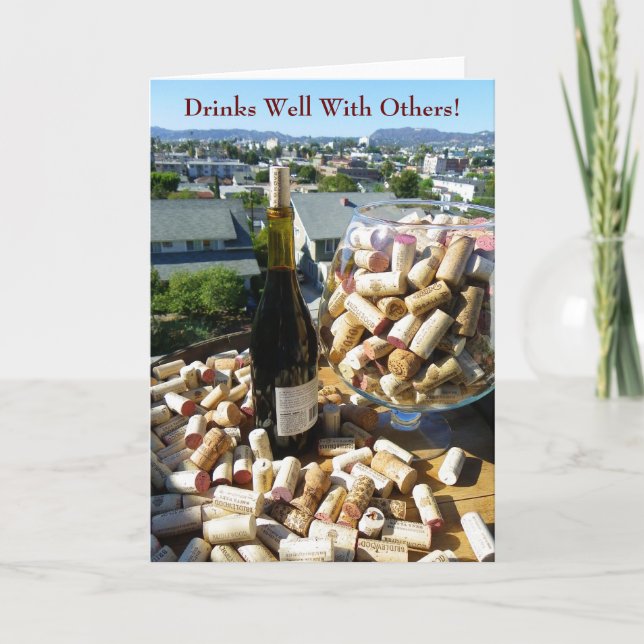 Fun Wine Lovers Greeting Card! Card (Front)