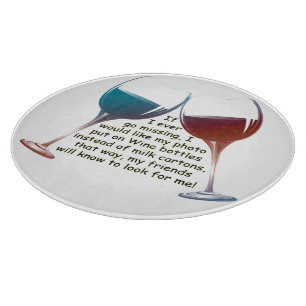 Fun Wine Saying Cutting Board