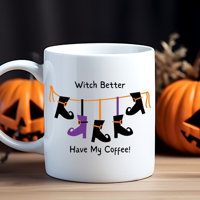 Fun Witch Better Have My Coffee Shoes Halloween Coffee Mug (Creator Uploaded)