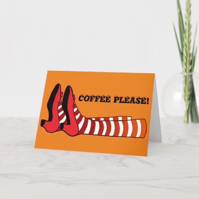 Fun /Witch Legs, Halloween Folded Holiday Card (Front)