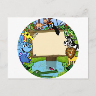 Fun with animals postcard