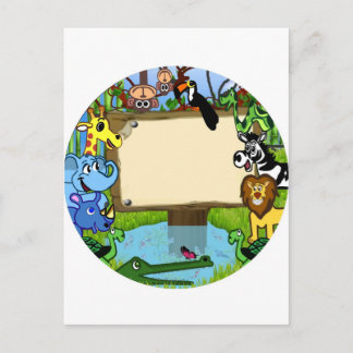 Fun with animals postcard