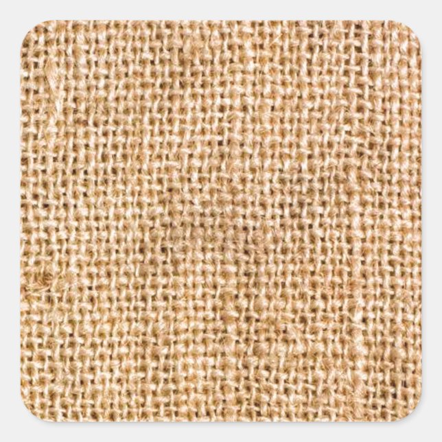 Fun with Burlap Square Sticker (Front)