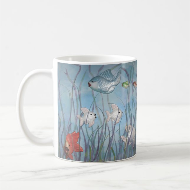 fun with chalkware fish coffee mug (Left)