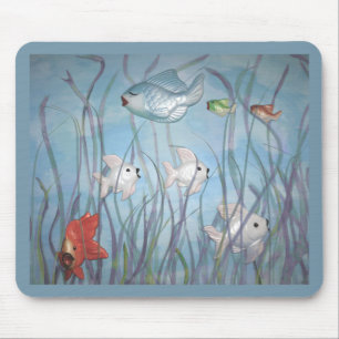 fun with chalkware fish mouse mat