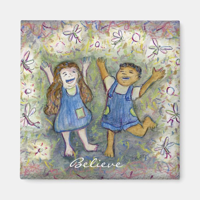 Fun with Fairies Art Custom Refrigerator Magnets (Front)