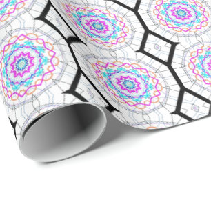 Fun with kaleidoscopes wrapping paper