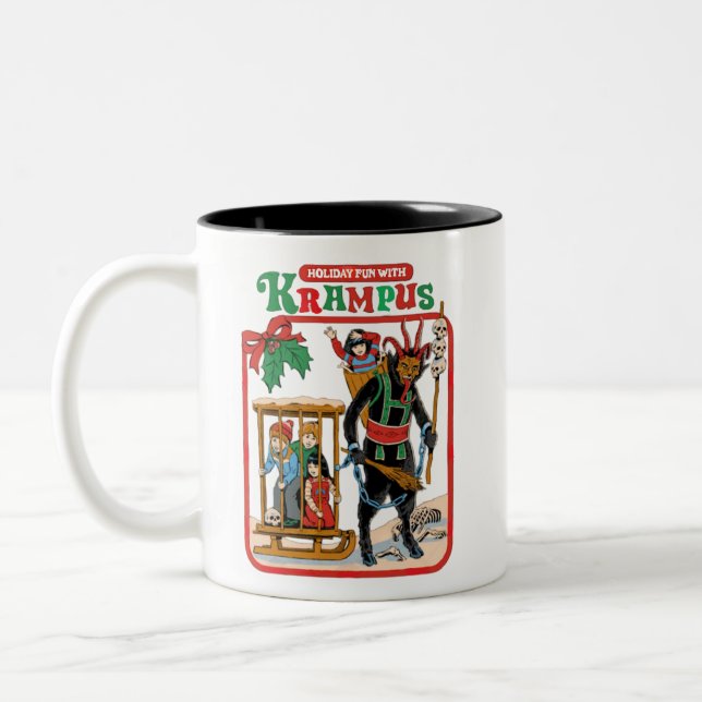 Fun With Krampus Two-Tone Coffee Mug (Left)