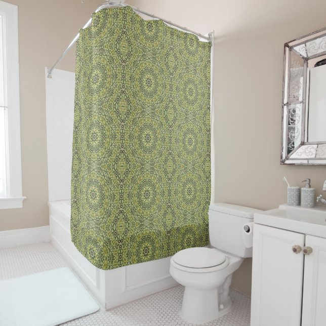 Fun with lime green shower curtain (In Situ)
